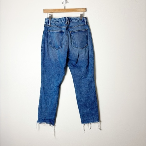 GOOD AMERICAN • Women’s Classic High Waist Raw Hem Jeans in Blue754 Size 6/28 - Picture 3 of 7